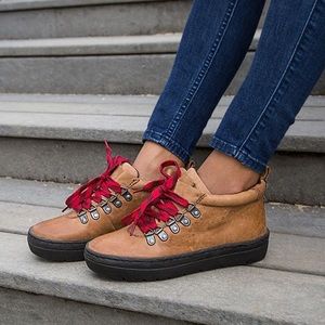 Leather Bootie Sneakers
